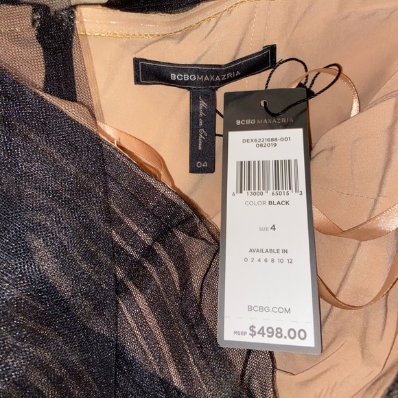 BCBG MaxAzria Black Tulle Gown - Picture 9 of 9